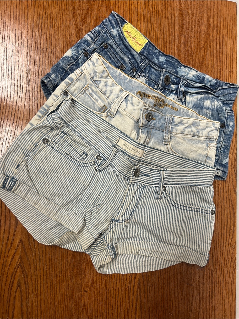 Jean shorts bundle!! Bullhead Blue & White Striped Denim Shorts